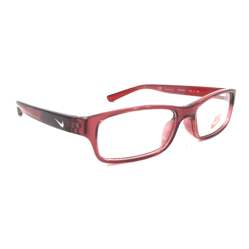 Nike Kids Eyeglasses Frame 5534 610 Crystal Gym Red Rectangle Full Rim 45-14-125